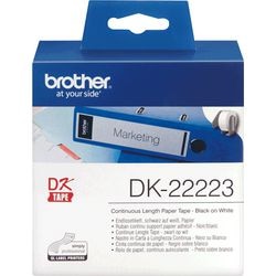 Etiketten dk22223 Bruder 50 mm x 30,48 m weiß