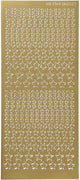 Creativ Firmenaufkleber, Sterne, Bogen 10x23 cm, gold, 1 Bogen
