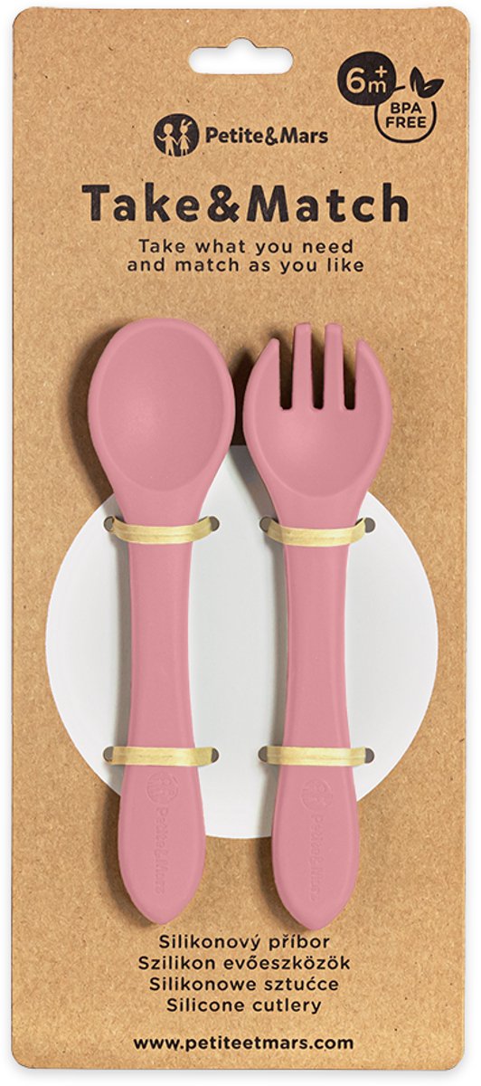Kleiner Marsch | Silikon-Besteckset Dusty Rose