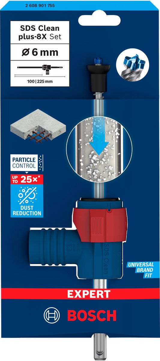 Bosch Expert SDS Clean Plus-8x Hammerbohrer-Set 6 x 100 x 225
