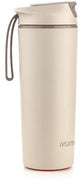 Muitomas Wasserflasche fällt nie herunter – Anti-Fall-Saugnapfsystem – rutschfester Griff – Thermokonstruktion – 450 ml – Weiß