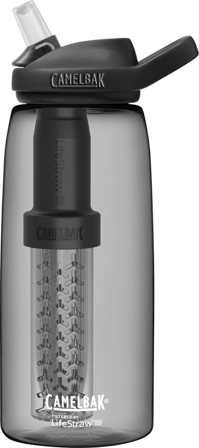 Camelbak eddy+ gefiltert durch Lifestraw - Trinkflasche - 1 l - Anthrazit (Holzkohle)