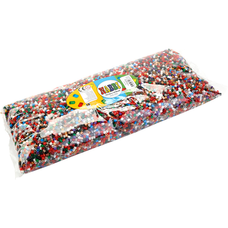 Nabbi-Perlen zum Aufbügeln, Größe 5 x 5 mm, mittelgroß, Weihnachtsfarbe, 30.000 Stück, 1 Box