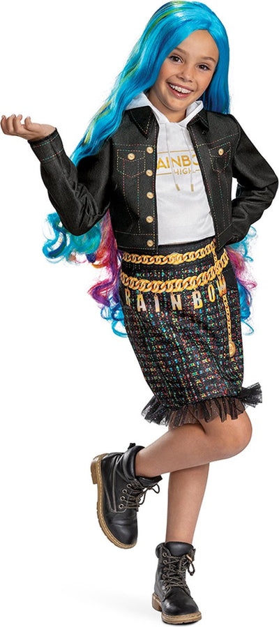Verkleidung Rainbow High (MGA), Amaya-Kostüm klassisch, Größe M (7–8 Jahre), Mädchen