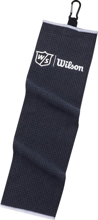 Wilson Staff dreifach gefaltetes Golfhandtuch – schwarz