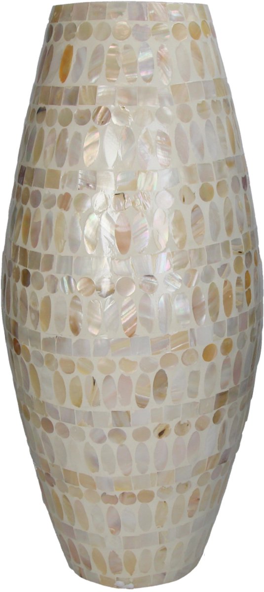 HD Collection Vase Capiz Elfenbein 22x22x50cm