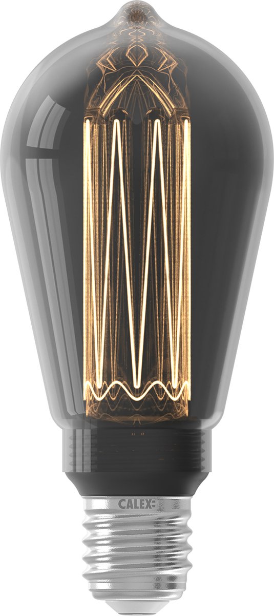 LED-Lampe der Calex Crown-Serie – E27 – rustikale Lichtquelle Titan – 3,5 W – dimmbar