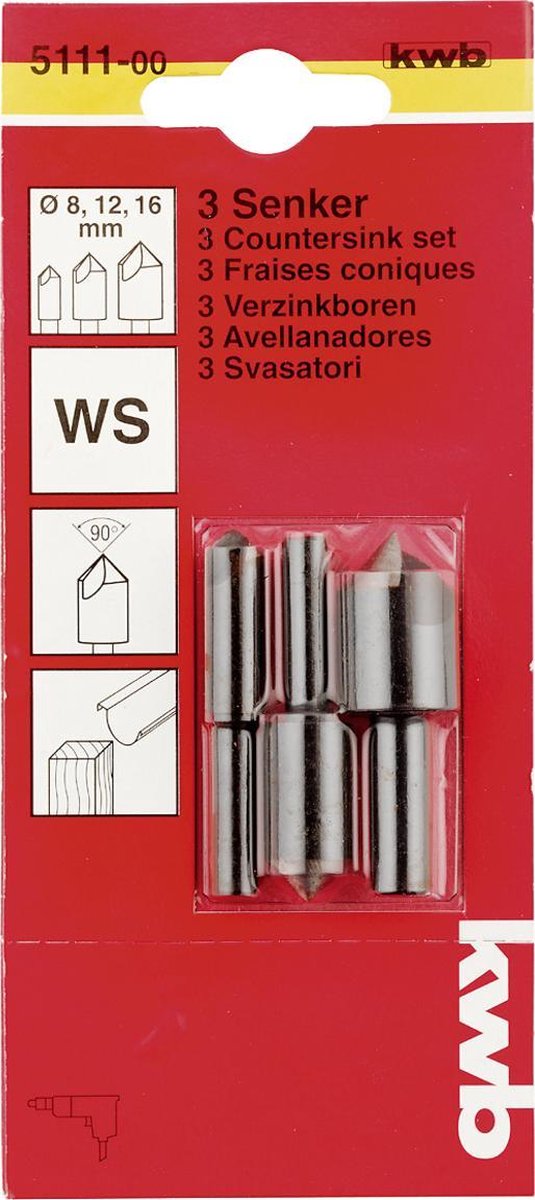 Kwb Senkbohrer-Set 8-12-16ws