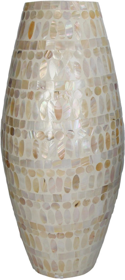 HD Collection Vase Capiz Elfenbein 22x22x50cm