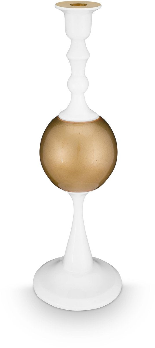 Pip Studio Kerzenhalter Kugel – Kerzenhalter aus Metall – Weißgold – 37 cm
