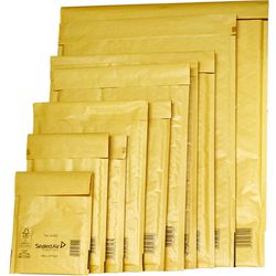 Gefütterte Umschläge, luftversiegelt, Gold, 210 mm x 120 mm