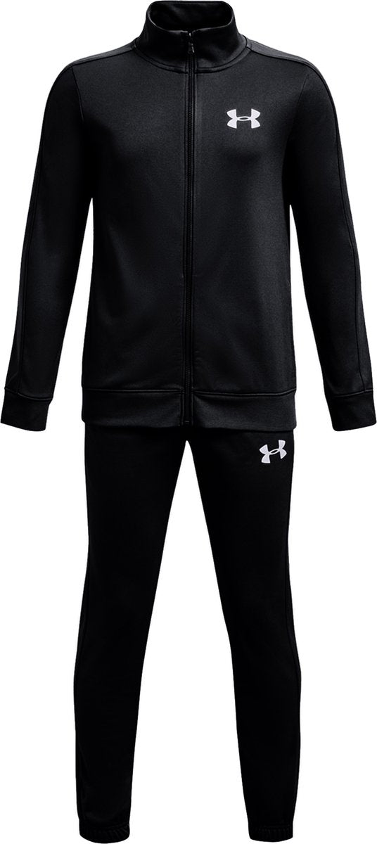 Under Armour ua Rival Knit Track Suit-Blk Jungen-Trainingsanzug – Schwarz – Weiß