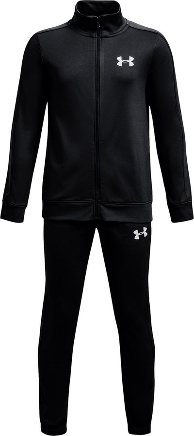 Under Armour ua Rival Knit Track Suit-Blk Jungen-Trainingsanzug – Schwarz – Weiß