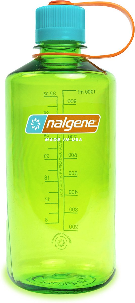 Nalgene – Enghalsflasche – Trinkflasche – Wasserflasche – auslaufsicher – 1000 ml – BPA-frei – Sustain – Birnen-Sustain