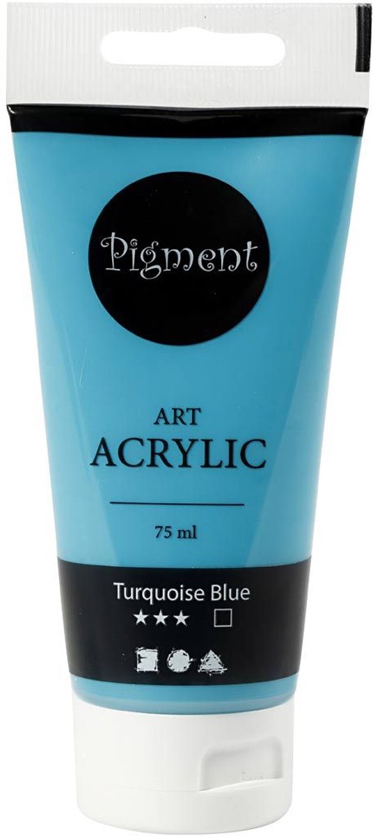 Creativ Company Pigment Art Acrylfarbe türquiseblau, 75 ml