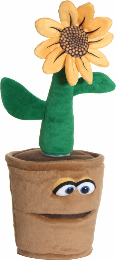 Living Puppets Handpuppe Volker | Lautsprecher mit abnehmbarer Blüte und beweglichem Mund | 44 cm groß | Spaß für Familie, Entertainer und Gaming-Fans | Handwäsche, nicht für Kinder unter 3 Jahren geeignet