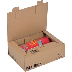 Faltschachtel Briefkasten S 255x185x85mm 100g braun