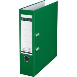 Ordner Leitz 1010, Kunststoff, Breite 8 cm, grüne Einlage, Etikett, Griffloch