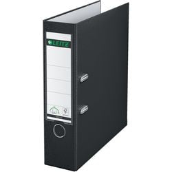 Ordner Leitz 1010 Kunststoff Breite 8cm schwarz Einstecketikett Griffloch