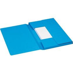 Aktenordner Djois 3183602 Karton 270 g m2 A4 36 x 25 cm blau bedruckt 3 Klappen