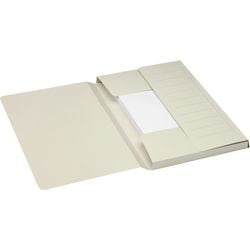 Aktenordner Djois 3183607 Karton 270 g m2 Folio 35 x 24 cm grau bedruckt 3 Klappen