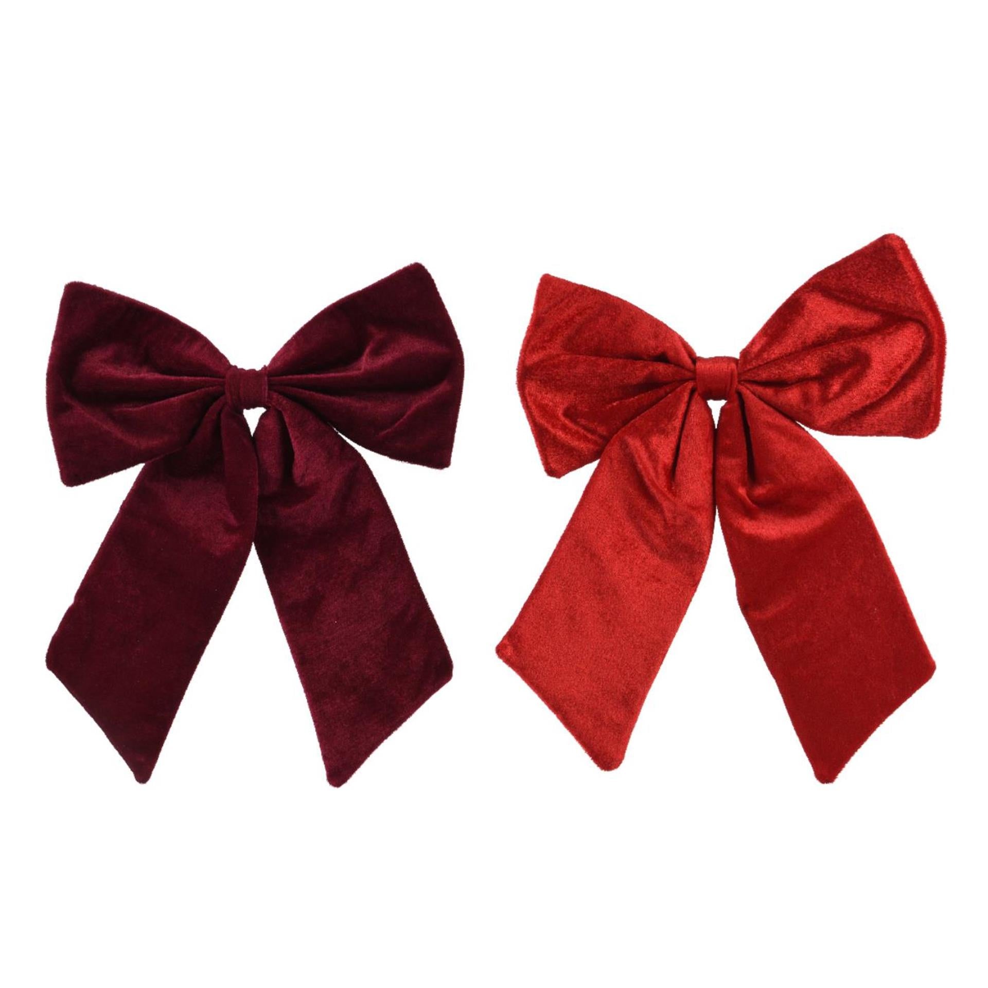 Decoris Schleife rot burgunderrot 30x35cm