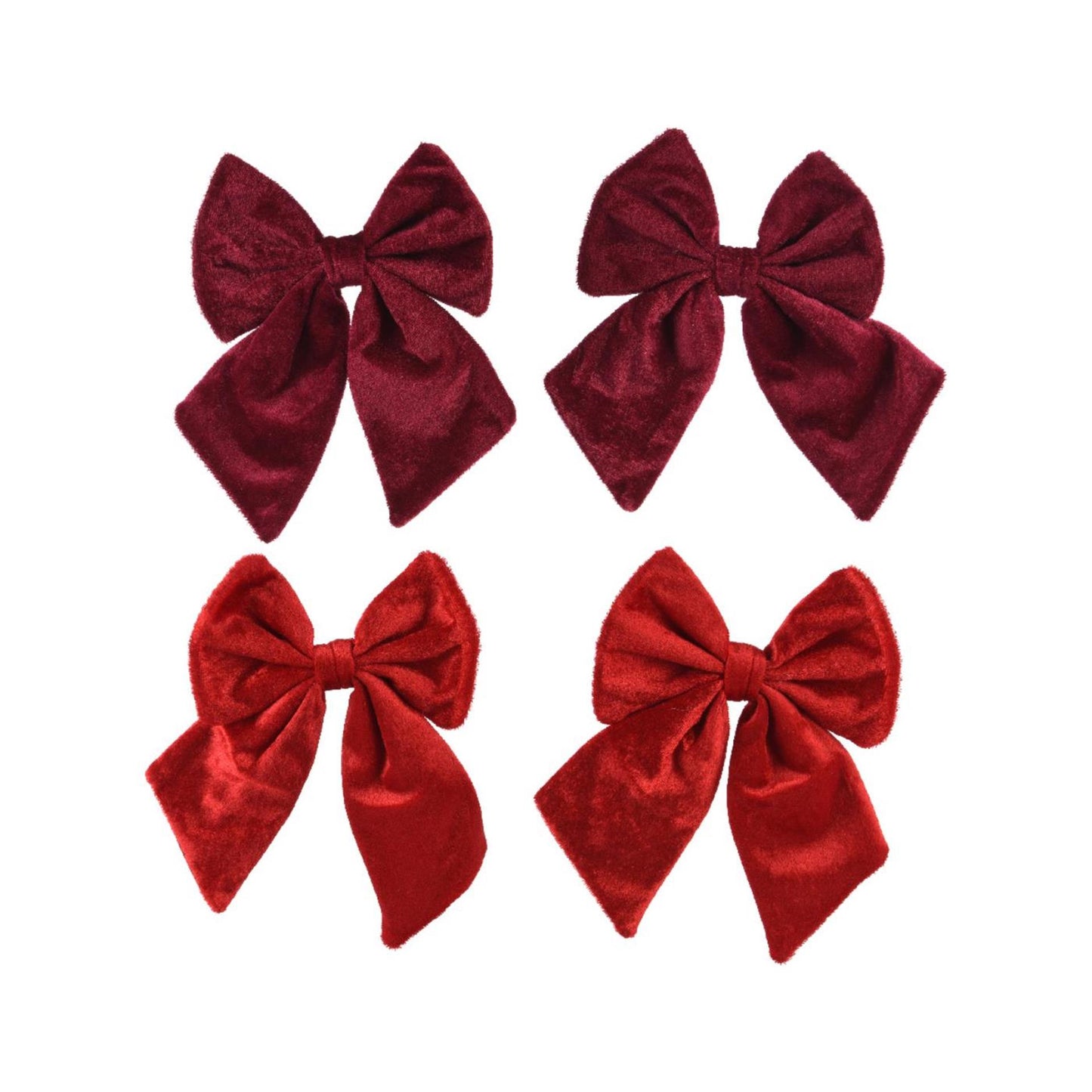 Decoris Schleife rot burgunderrot 2er Set 14x17cm