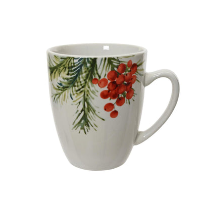 Decoris Weihnachtsbecher aus Porzellan ø8,7xh10,5cm