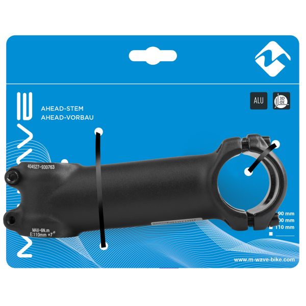 Zoomstamm 28,6 110 31,8 mm schwarz