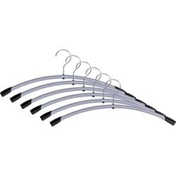 Kleiderbügel pmcinmet alba aus Metall und Kunststoff 46x17cm silber 6 Stück