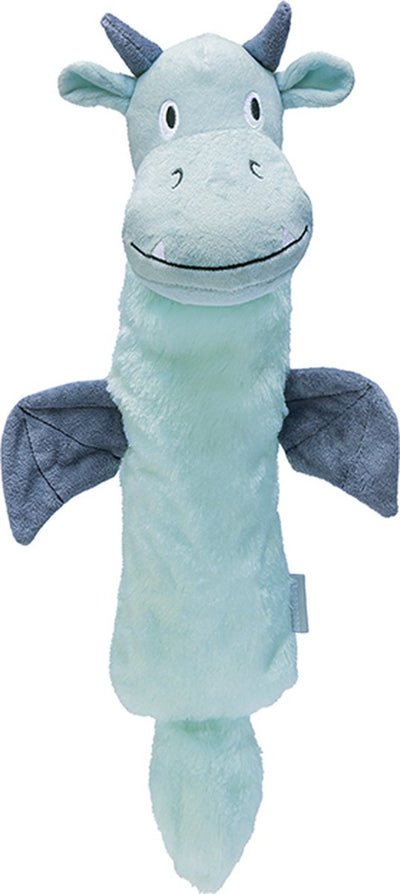 Beeztees Welpe Flatino Dragon Yi – Welpenspielzeug – Welpen-Kuscheltier – Hundespielzeug – grün – 45 x 24,5 x 6 cm