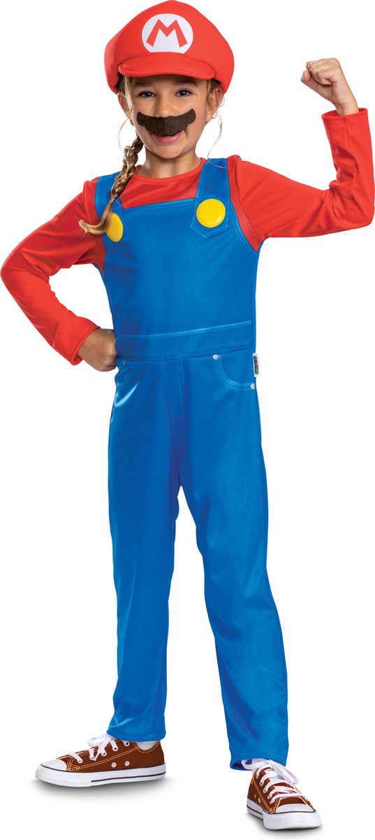 Verkleidung Nintendo – Super Mario Bros, Mario erhöhtes Kostüm, Größe XS (3–4 Jahre), Kind