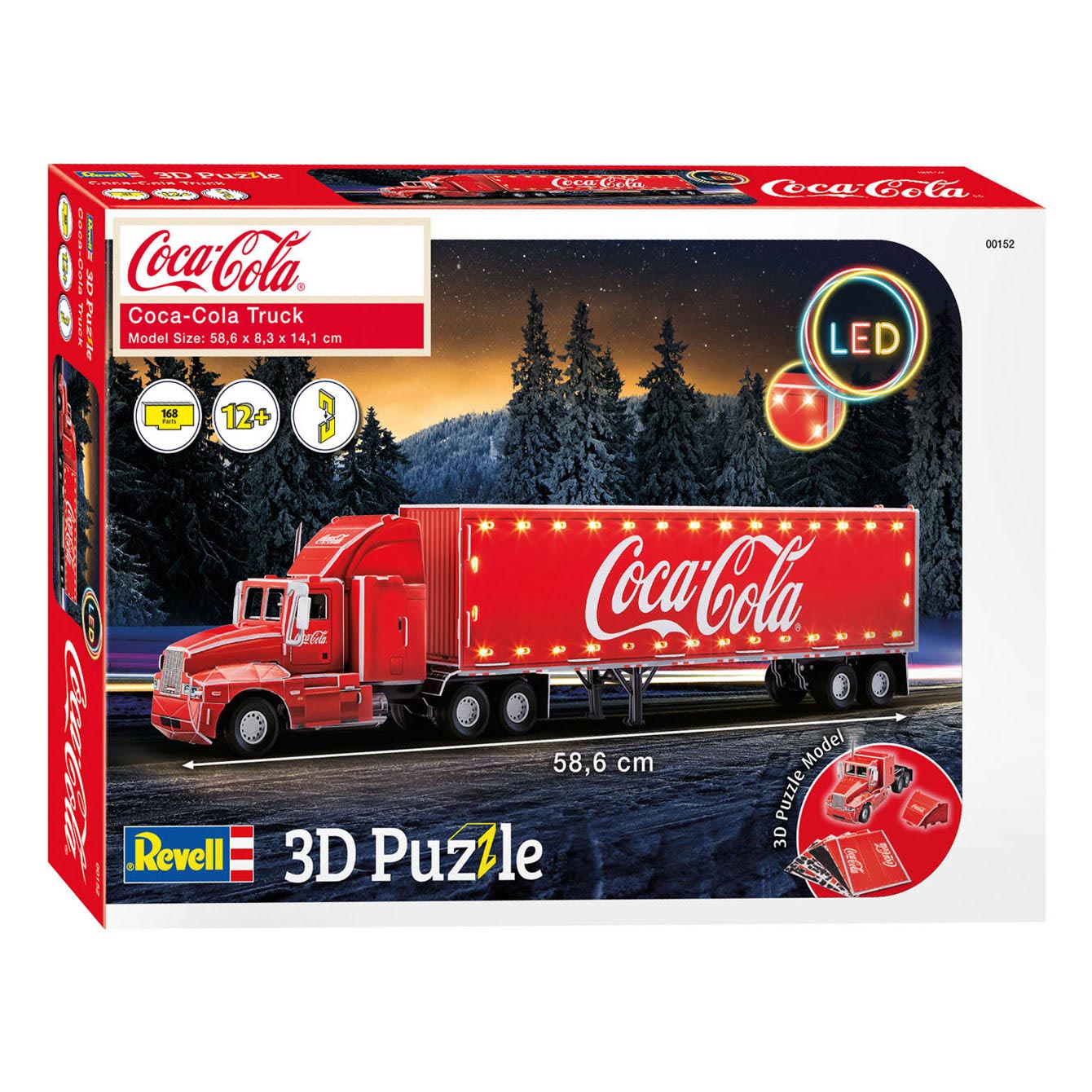 Revell 3D -Puzzle -Kitings -Paket - Coca -Cola Truck LED Edition