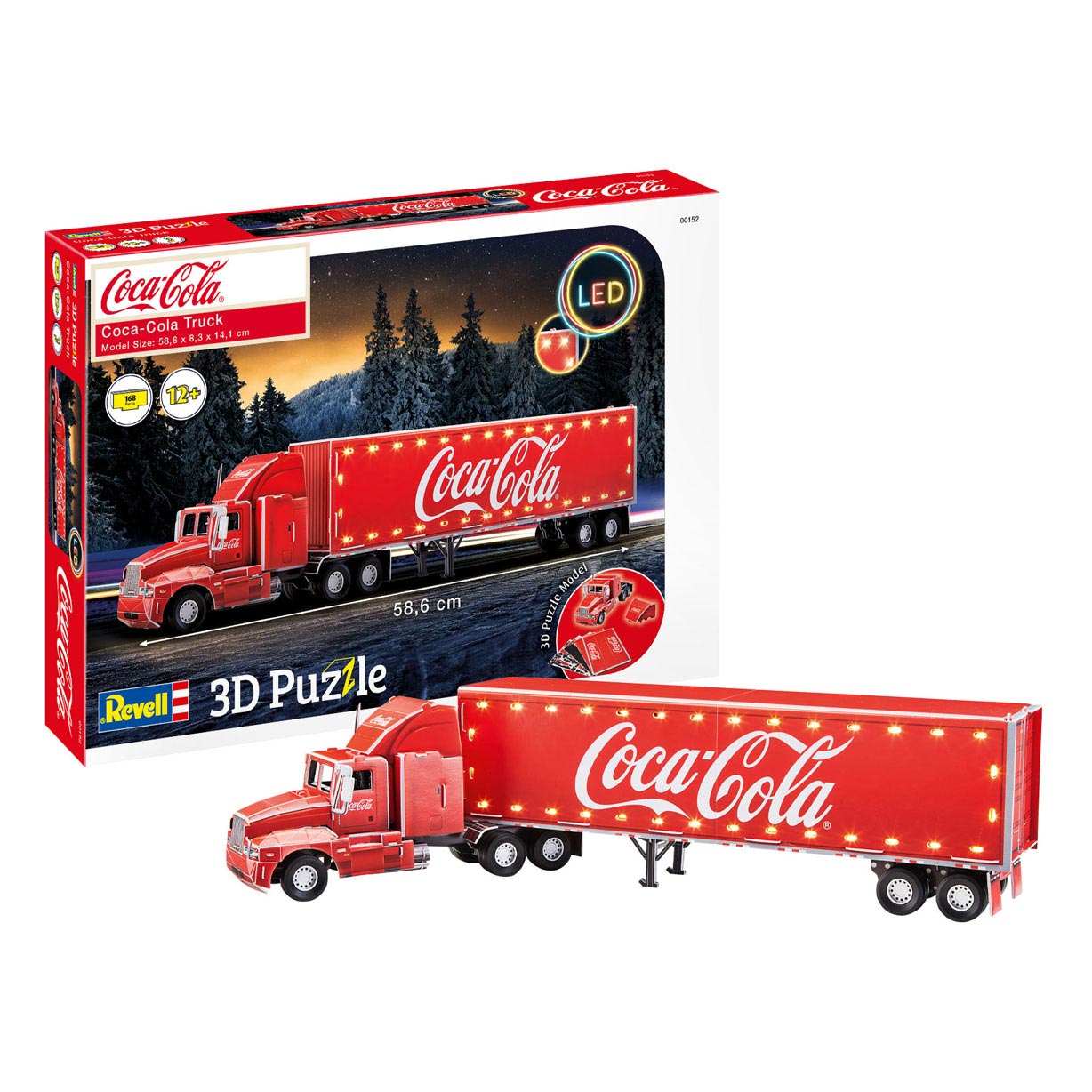 Revell 3D -Puzzle -Kitings -Paket - Coca -Cola Truck LED Edition