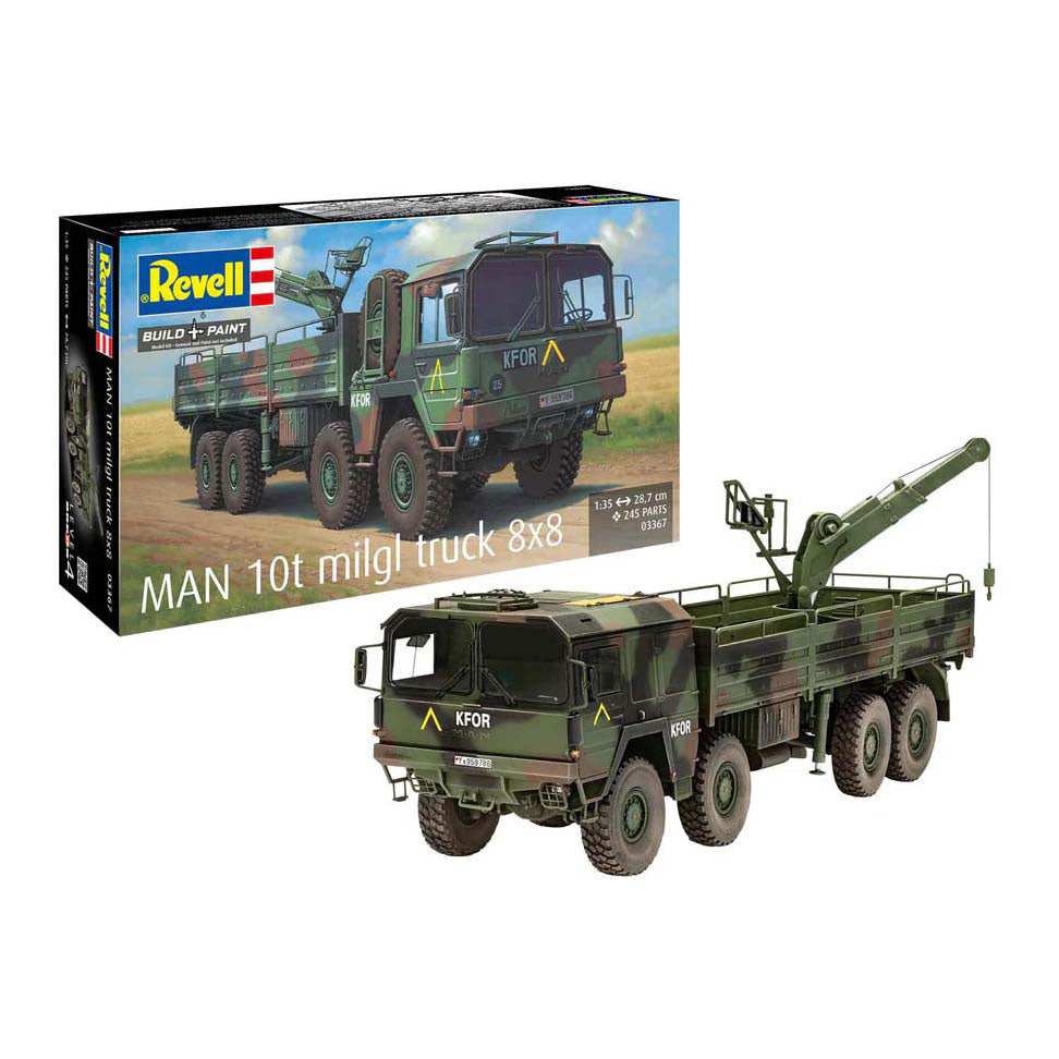 Revell Modellbausatz - Mann 10t Milgl Truck 8x8 1:35 - 245tlg.