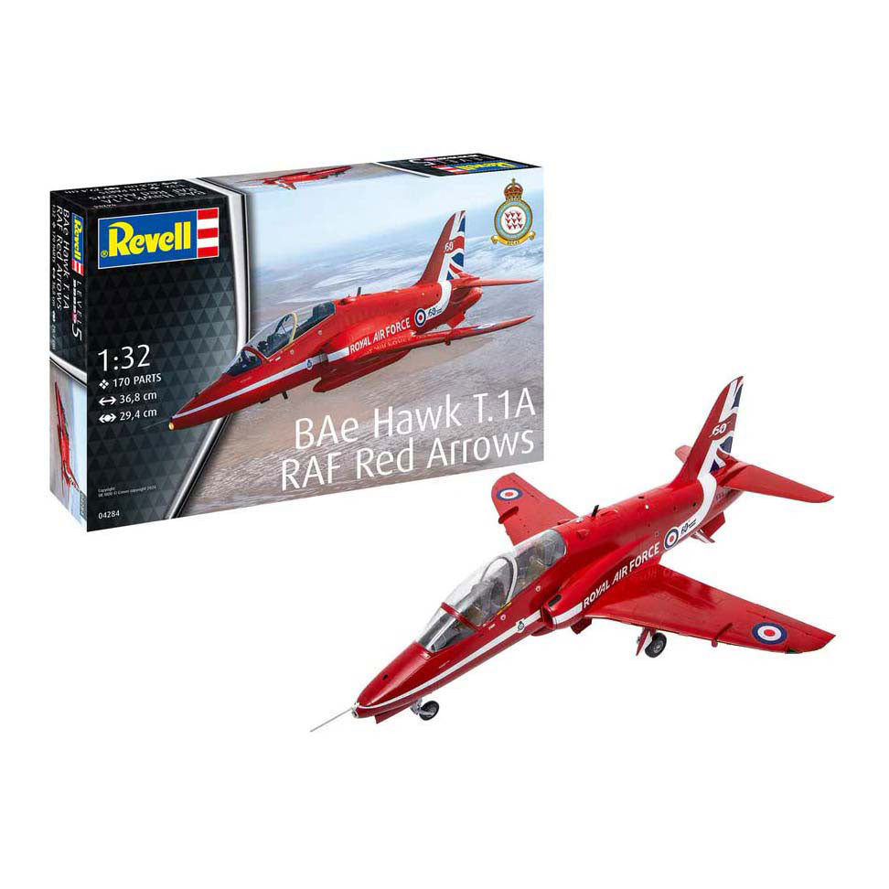 Revell Modellbausatz – Bae Hawk T.1a – rote Pfeile 1:32 – 170 Stück.