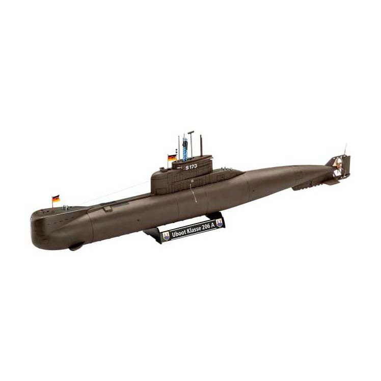 Revell-Modellbausatz - 70 Jahre Bundeswehr-Wilhelm Bauer, Typ 206a, Klasse 2 1:144 - 154-tlg.