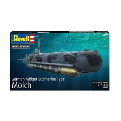 Revell Modellbausatz - Deutsches U-Boot Typ Molch 1:72 - 35-tlg.