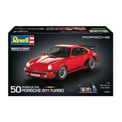 Revell Modellbausatz - Porsche 911 Turbo - 50 Jahre Porsche Turbo 1:24 - 86 Teile.