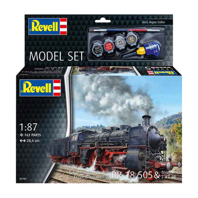 Revell Modellbausatz - Schnellzulokomotive BR18505 mit Tender 1:87 - 163tlg.