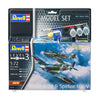 Revell Modellbausatz - Kampfset bf109g-10 Spitfire mk.v 1:72 - 76 Teile. - inkl. Aqua-Color-Grundfarben