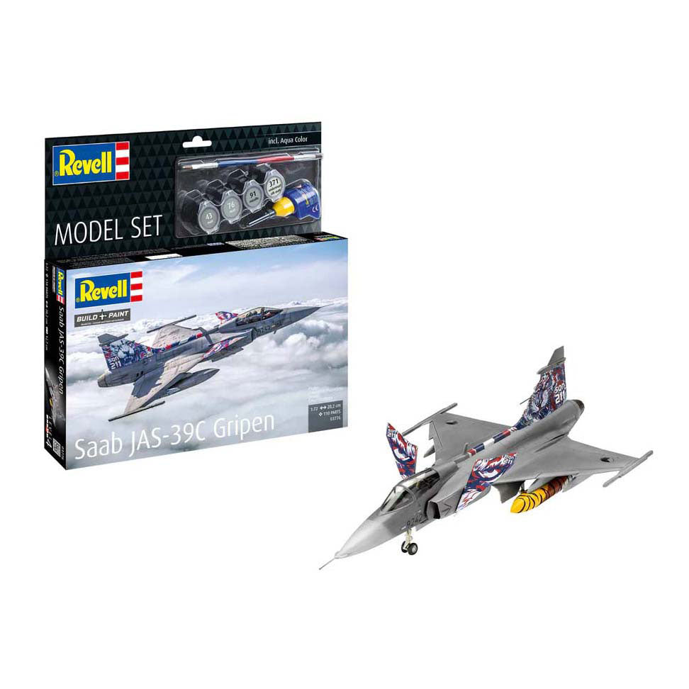 Revell Modellbausatz - Saab Jas-39c Gripen 1:72 - 110-tlg.