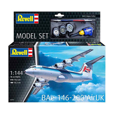 Revell Modellbausatz - Bae 146-200 Airuk 1:144 - 63-tlg.