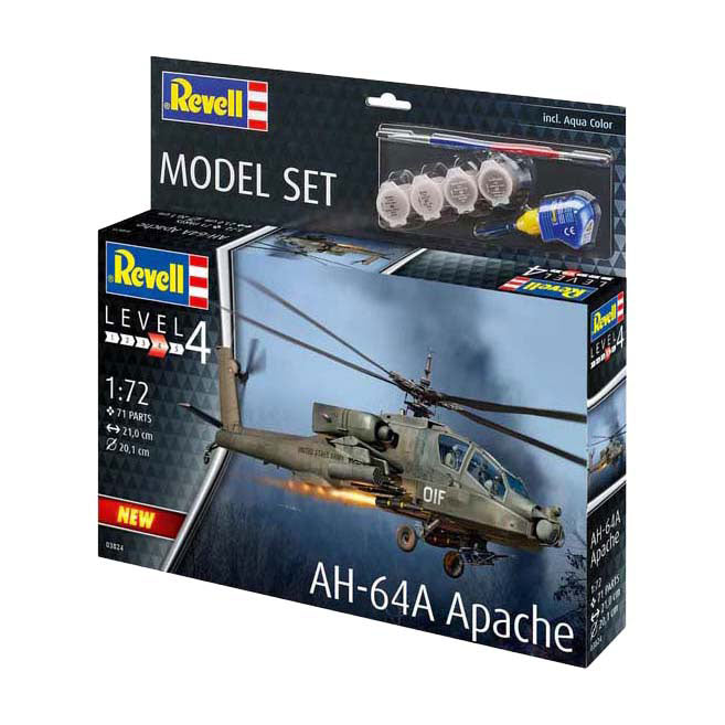 Revell Modellbausatz - Ah-64a Apache 1:72 - 71-tlg.