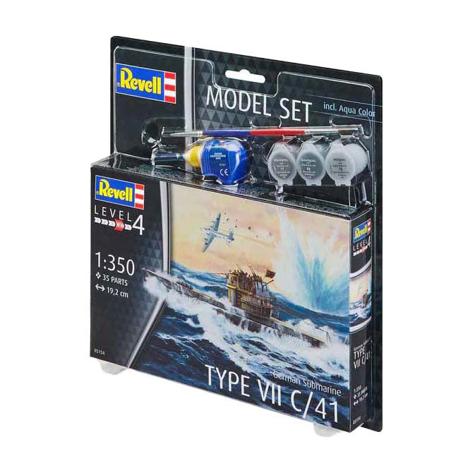 Revell Modellbausatz - Deutsches U-Boot Typ VII C 41 1:350 - 35-tlg.