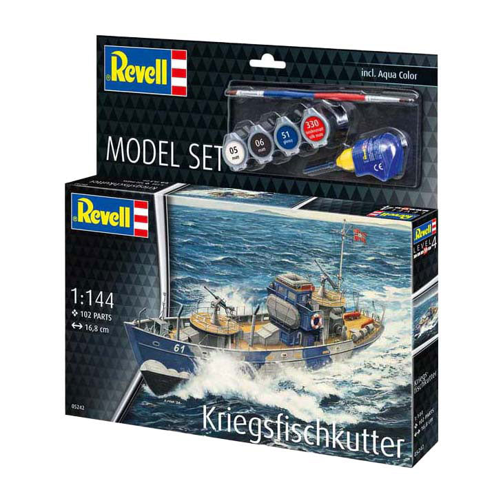 Revell Modellbausatz - KFK (Kriegsfischkutter) 1:144 - 102-tlg.