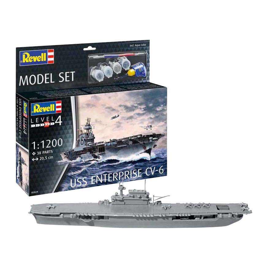 Revell Modellbausatz - USS Enterprise CV-6 1:1200 - 38-tlg.