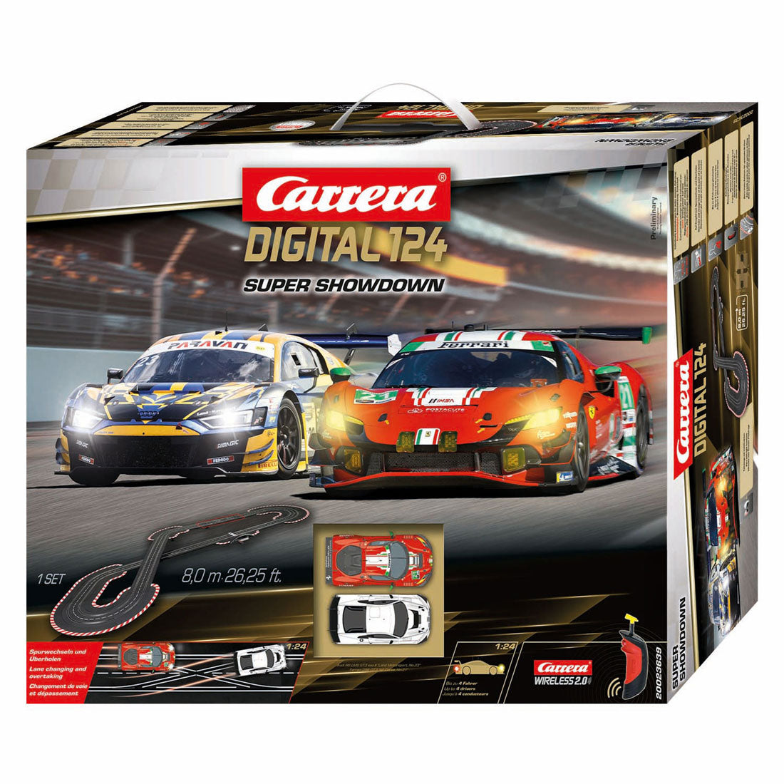 Carrera digitale Rennstrecke 1:24 mit 2 Rennwagen