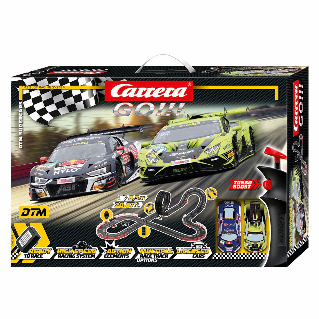 Carrera los!!! Rennstrecke – DTM-Supersportwagen