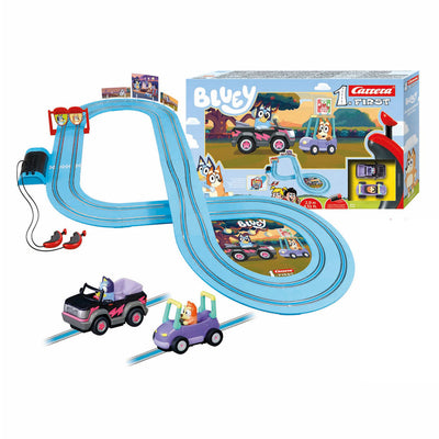 Carrera erste Rennstrecke – Bluey vs. Bingo, los geht’s 2,9m
